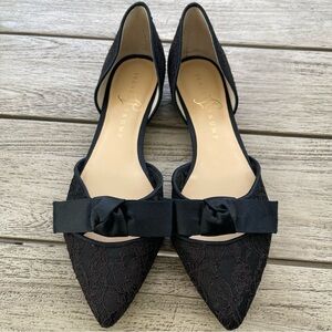 Ivanka Trump Loire d’Orsay Black Flats with Bow Flats Womens Size 8.5